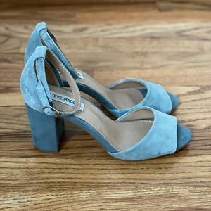 Steven Madden Two-tone suede blue heels
